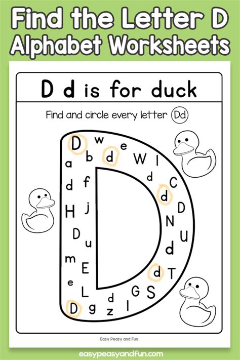 Preschool Worksheets Letter D