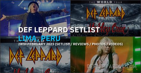 Def Leppard Lima, Peru 28th February 2023 Setlist The World Tour