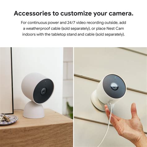 Nest Camera (outdoor or indoor, battery) 1pk White - Walmart.com