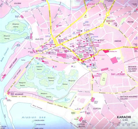 Map of Karachi Pakistan - Free Printable Maps