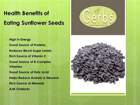 Health benefits of eating sunflower seeds