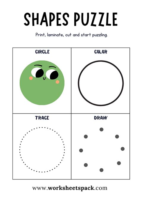 Shapes Puzzle Worksheets Free Printable, Circle Puzzle Game for Students - Printable and Online ...