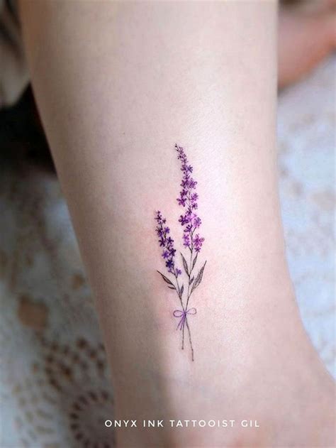 30 Simple Lavender Flower Tattoo Ideas for Women | Lavender tattoo, Lilac tattoo, Small tattoos