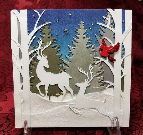 Elizabeth Craft Designs Reindeer die set Winter Cards, Holiday Cards, Christmas Cards, Kirigami ...