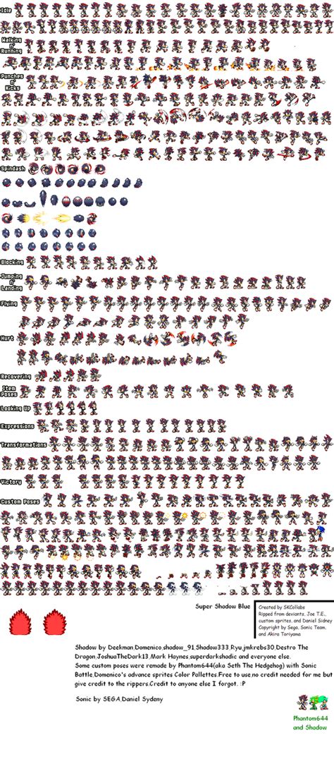 Shadow Sprite Sheet v2 by FiendGreen342 on DeviantArt