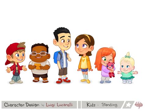 ArtStation - Kids Standing 1, Luigi Lucarelli | Character design, Game ...