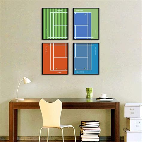 Print Set of Four: Grand Slam Tennis Tournaments | Idee legno ...