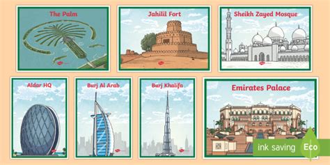 UAE Iconic Buildings Illustrations Pack (Teacher-Made)