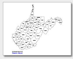 Printable West Virginia Maps | State Outline, County, Cities