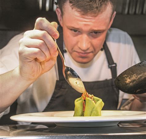 Head Chef Nick, preparing one of his famous Two AA Rosette dishes Cornwall Hotels, Luxurious ...