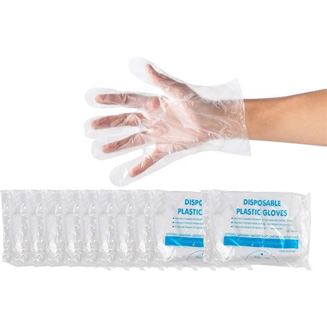 Disposable Food Prep Gloves - 1000-Piece Plastic Food Safe Disposable ...