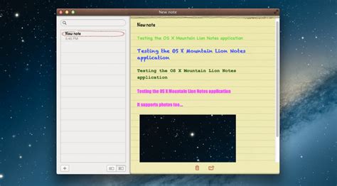 OS X Mountain Lion Features: Notes App