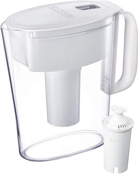 Brita Small 6 Cup Water Filter Pitcher with 1 Standard Filter, BPA Free - Metro, White for sale ...