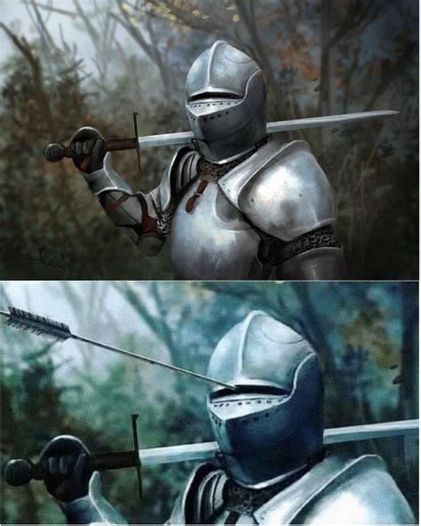 Knight with arrow in helmet Meme Generator - Piñata Farms - The best meme generator and meme ...