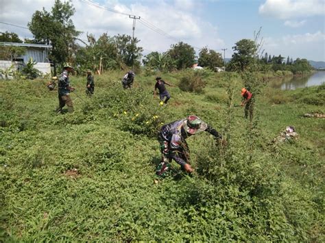 Sektor 5 Citarum Harum sub 1 Bersihkan Semak Belukar di Sekitar Bantaran Sungai Citarum