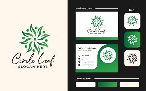 Leaf Logo Template Branding Set 2386658 Vector Art at Vecteezy