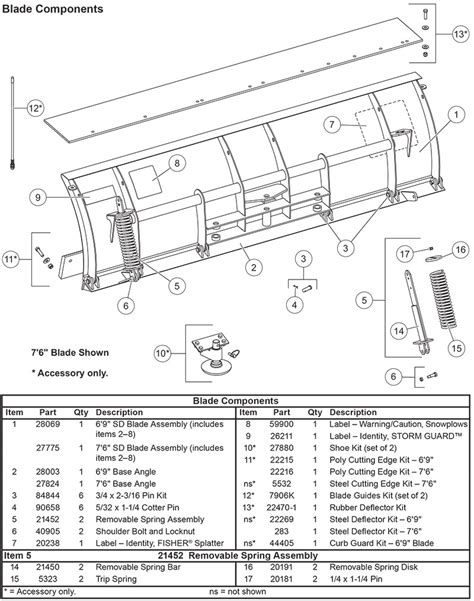 Fisher Snow Plow SD Blade Parts | Page 1 of 1