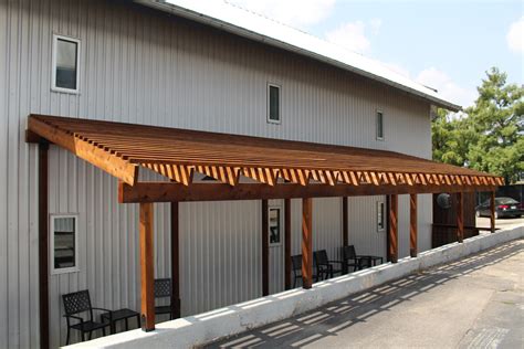 White Rock Coffee builds wooden awning for patio - Lake Highlands