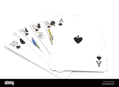 Poker Cards - Royal Flush Stock Photo - Alamy