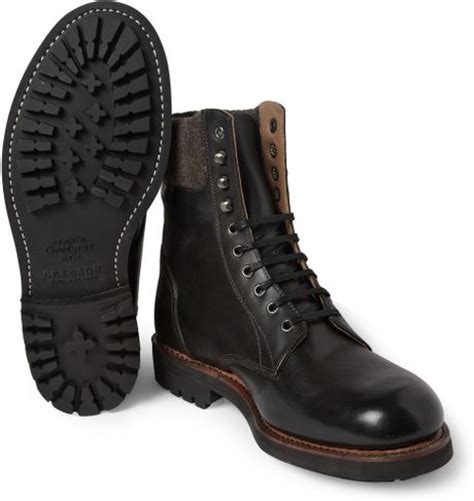 Grenson Mason Leather Laceup Boots in Black for Men | Lyst