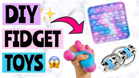 DIY FIDGETS! Fidget Clay, Stress Ball, Key Rings | How to make fidget toys! DIY FIDGET TOYS EASY ...