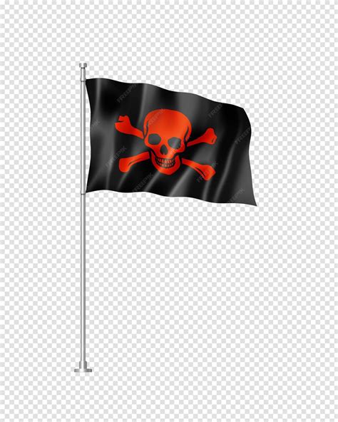 Premium PSD | Pirate flag jolly roger 3d illustration isolated on white