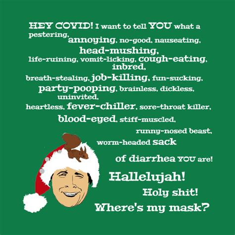 Clark Griswold Coronavirus Rant - Christmas Vacation Quote - T-Shirt ...