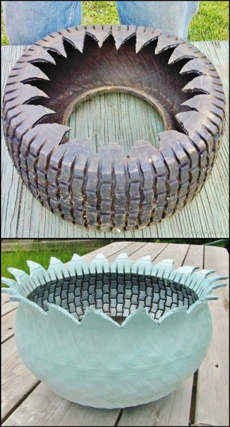 5 Easy Steps To Make A DIY Tire Planter - The Owner-Builder Network | Tire planters, Tire art ...