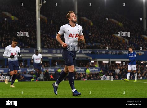 Tottenham Hotspur's Harry Kane celebrates scoring his side's sixth goal ...