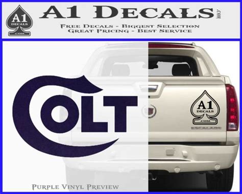 Colt Firearms Decal Sticker » A1 Decals