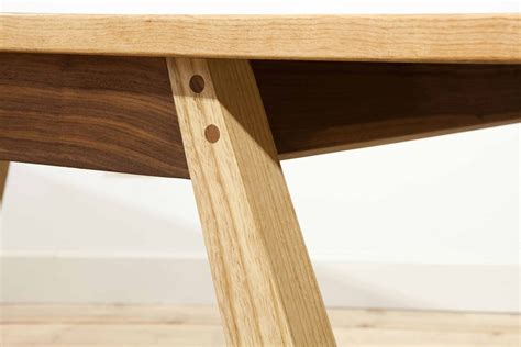 Modern Refectory Ash Table - Handmade Ash Tables Hampshire