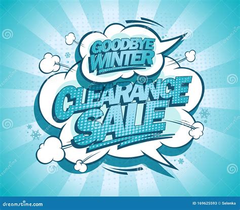 Winter Clearance Sale, Goodbye Winter Poster Stock Vector ...