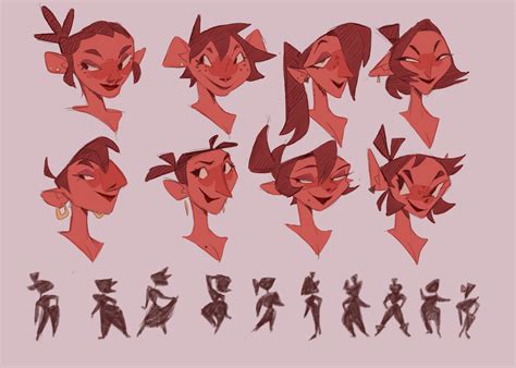 Some concepts for a character design I'm doing for a class. She's a ...