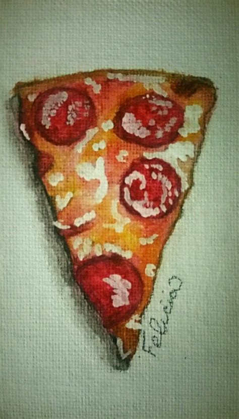 Pizza food art painting | Food art painting, Painting, Food art