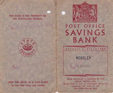 British Post Office Savings Bank book cover - account Wemb… | Flickr