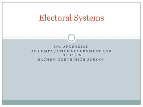 Electoral Systems ppt