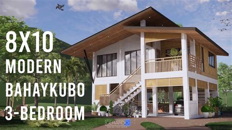 8.8M X 10M | Modern Bahay Kubo | 3-Bedroom - YouTube