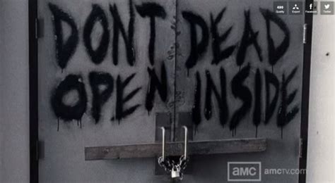 Who wrote 'Don't Open, Dead Inside' on the hospital's cafeteria's door? - The Walking Dead ...