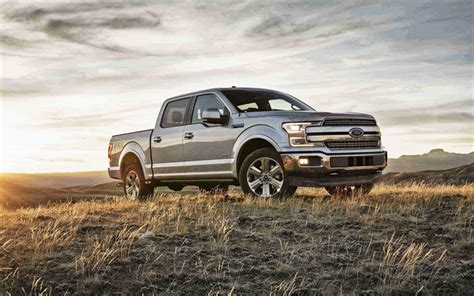 Download wallpapers 2019, Ford F-150, side view, exterior, new silver F ...