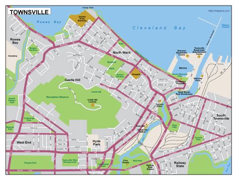 Townsville EPS map. EPS Illustrator Map | Vector World Maps