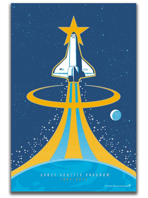 NASA inspired Space Shuttle illustration on Behance