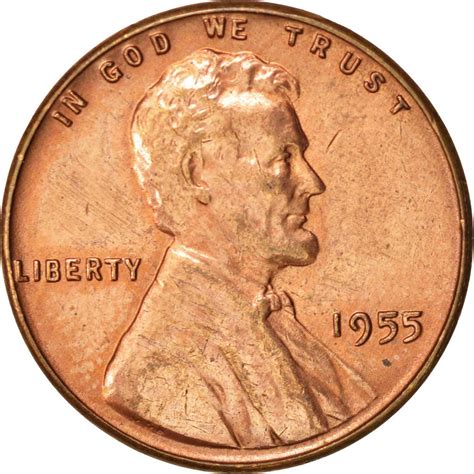 One Cent 1955 Wheat Penny, Coin from United States - Online Coin Club