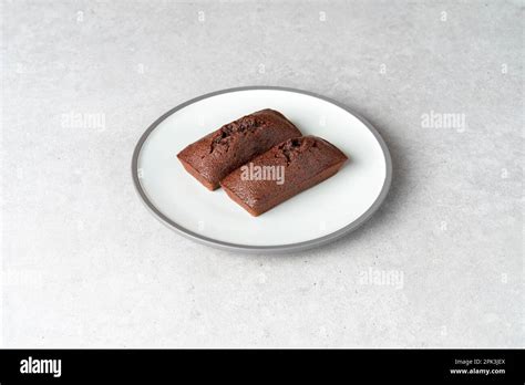 korean style cafe Chocolate Financier Cookie Bread Stock Photo - Alamy