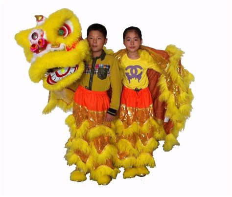 high quality pur Lion Dance Costume pure wool Southern Lion kid size For two kid #CompleteOutfit ...