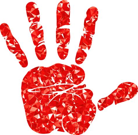 Handprint Clipart Rainbow Bloody Hand Print Free Transparent Png ...