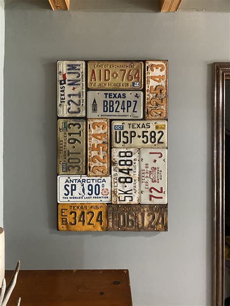 License plate truck wall art – Artofit