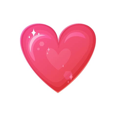 Premium Vector | Sparkling pink heart emoji Romance concept