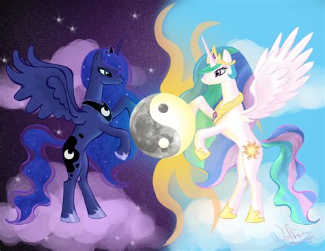 MLP: Luna and Celestia by WolfenM on DeviantArt