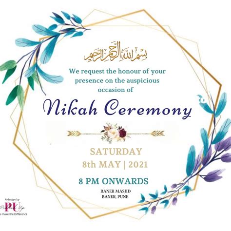 Nikah | Nikah Ceremony | Nikah invitation | E invite | E invite ...