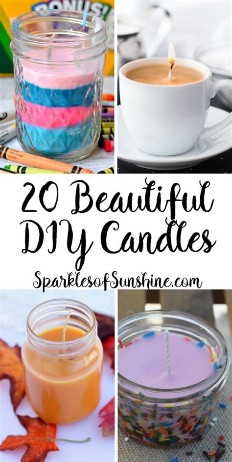 20 Beautiful DIY Candles You Can Easily Make at Home - Sparkles of Sunshine | Diy candles ...